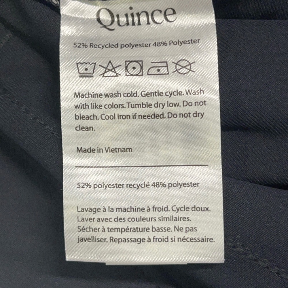 Quince Mens Golf Pants 32x30 Midnight Black ProTech Performance Stretch Chino - Picture 7 of 9